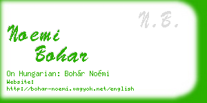 noemi bohar business card